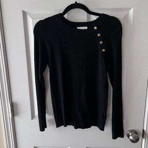 H&M | Black Sweater with Button Details
